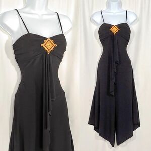 2000s vintage wide leg midi jumpsuit